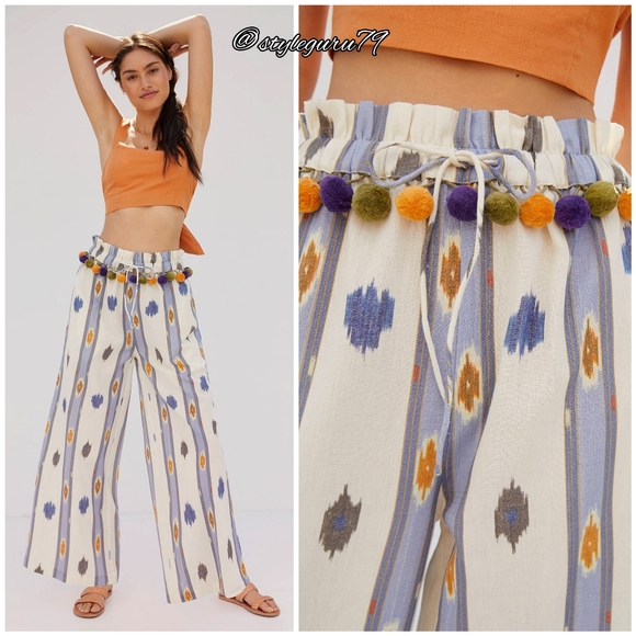 Anthropologie Pants - NWT, Anthropologie, Pom Pom Wide-Leg Pull On Pants